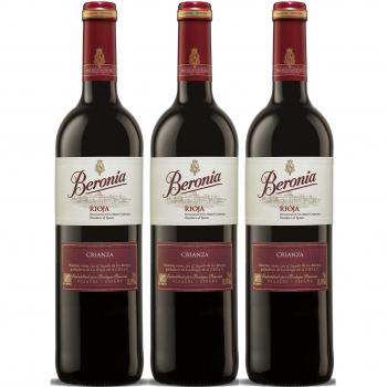 Beronia Crianza - Vino D.O.Ca. Rioja - 3 botellas de 750 ml - Total: 2250 ml