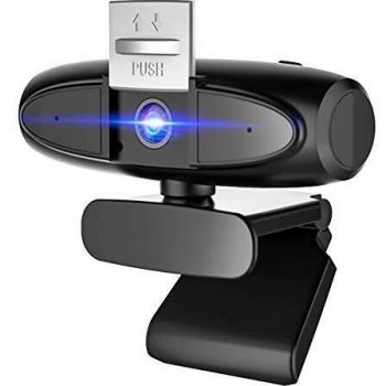 CawBing Cámara Web 1080P con Micrófono, Computadora Portátil PC de Escritorio Webcam Full HD para Videoconferencia, Estudios, Conferencias, Grabación, Juegos, con Clip Giratorio