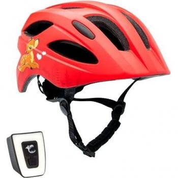 Casco de Bicicleta para niños Ajustable de tamaño Infantil a Juvenil | Tamaño 54-58 | Precioso Casco de Bicicleta para niños y niñas | Luz LED incorporada Recargable | Homologado por la CE