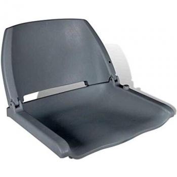 vidaXL Asiento de Barco Respaldo Plegable Sin Almohada Gris Silla Embarcación