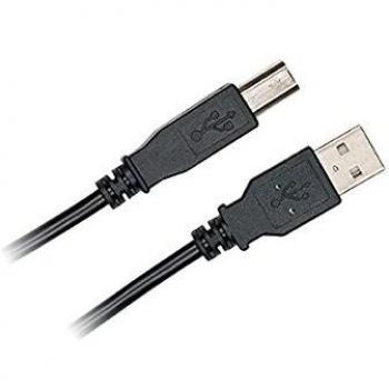 Cable USB 2.0 A macho/B macho 1.80 m con clip para puente