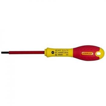 STANLEY 0-65-411 - Destornillador aislado vde 1000v FatMax plana 3,5 x 75 mm