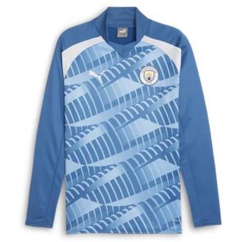 Puma Men's Manchester City 2023/2024 Pre-Match T-Shirt - Blue/White - Size Medium