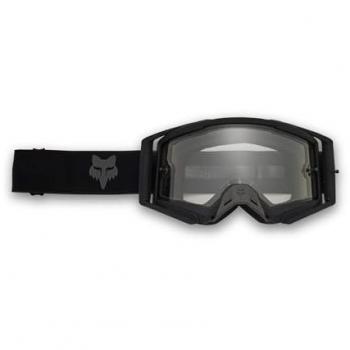Gafas de motocross Fox Airspace X - Negro, tamaño único, diseño aerodinámico, lente anti-vaho, espuma facial de triple capa, compatible con el uso de gafas ópticas