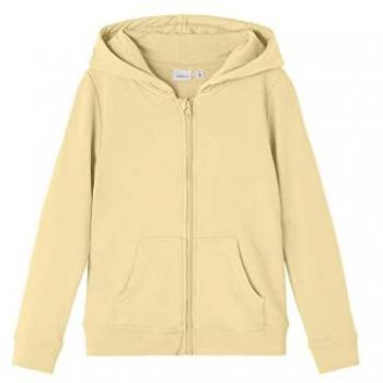 NAME IT Girl's Hoodie Jacket with Cardigan Style, Double Cream, Size 116