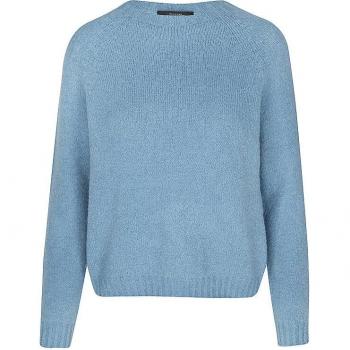 Weekend Max Mara Ghiacci Round-Neck Knit Pullover in Ice Blue, Women's Size L