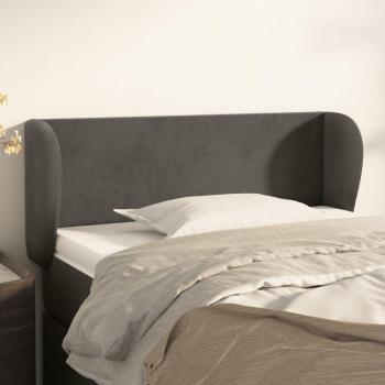 Cabecero de terciopelo gris oscuro 103x23x78/88 cm Vidaxl