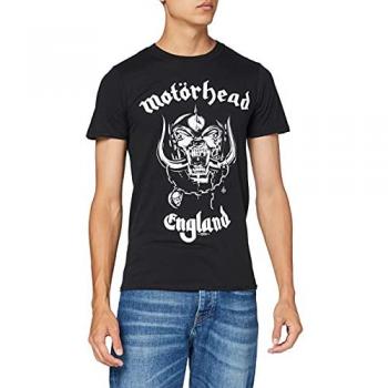 Motörhead England Black T-Shirt - Men's XXL - 100% Cotton Jersey