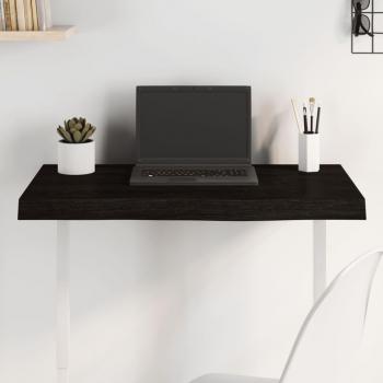 Mesa de Comedor de Roble Macizo Tratado Marrón 80x40x(2-6) cm