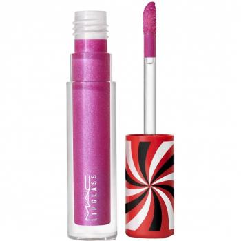 M.A.C - Brillo de labios Lipglass M.A.C. 3.1 ml, color Works Like a Charm Pink, acabado brillante, fórmula hidratante y de larga duración