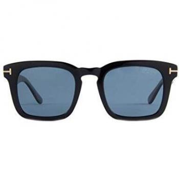 Tom Ford Dax FT0751 01V Matte Black Square Sunglasses for Men, Size: 50 MM
