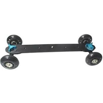 Goliton® vagón cámara Súper mudo carro estabilizador patinador deslizador camión rueda para DSLR cámara de vídeo del monitor - Negro