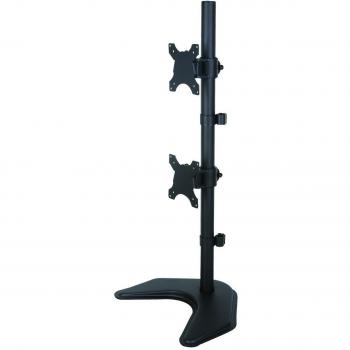 Soporte de Escritorio para 2 Monitores LCD/LED de 13-27 con Base, Capacidad de Carga de 20kg, Color Negro
