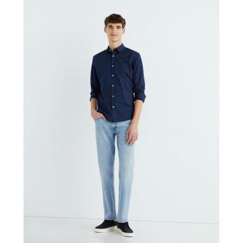 Camisa Hombre Jack & Jones Modelo Joe Print Manga Larga Color Azul