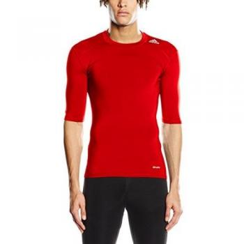adidas TF Base SS - Camiseta para hombre, talla M, color rojo