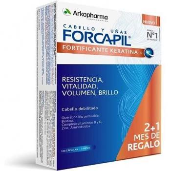Arkopharma Forcapil Fortificante Keratina Cápsulas 3 Meses, Resistencia, Vitalidad, Volumen Y Billo