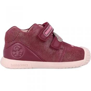Botines para niña BIOMECANICS 241107 serraje fragola, modelo laminado, talla 22