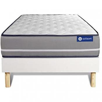 Somier blanco + Colchón de muelles ensacados Actiflex 80 x 190 cm