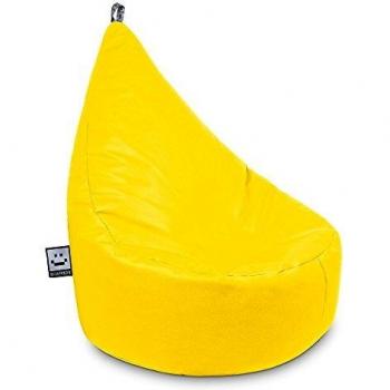 HAPPERS Puff Butaca Polipiel Interior Amarillo Infantil
