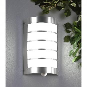 Aplique Moderno para Exterior Aqua Marco con Sensor 75W IP44 Acero Inoxidable
