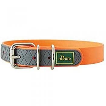 Collar para Perro Hunter Convenience Naranja, tamaño ajustable de 28-36 cm, diseño cómodo y duradero