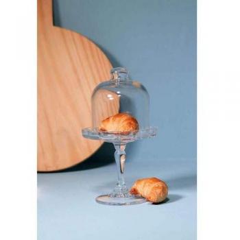 Alzata de vidrio para postres con campana, mini, 11 cm