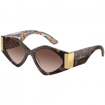 Dolce & Gabbana DG4396 Women's Sunglasses Acetate Tortoiseshell Geometric Shaded 55mm