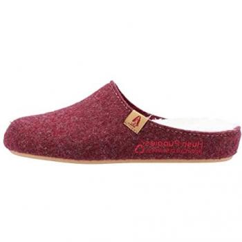 Eco-Friendly Mule Slippers - 90% Recycled RPET Polyester, Women's Burgundy Size 6 (UK)