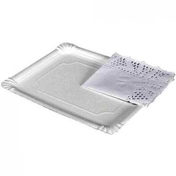 Maxi Products 207360 Bandeja Rectangular con Blonda, 22x28cm, 2 Unidades