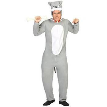 Atosa-17077 Disfraz Perro, Color Gris, M-L
