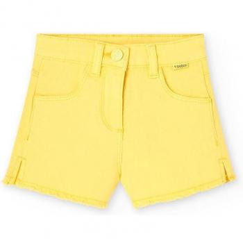Short sarga elástica básico de niña Boboli 498001 LIMON