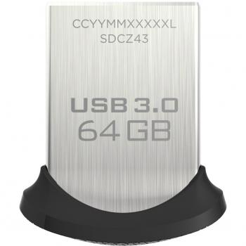 Memoria Flash USB 3.0 SanDisk Ultra Fit DE 64 GB, Velocidad de Lectura de hasta 150 MB/s