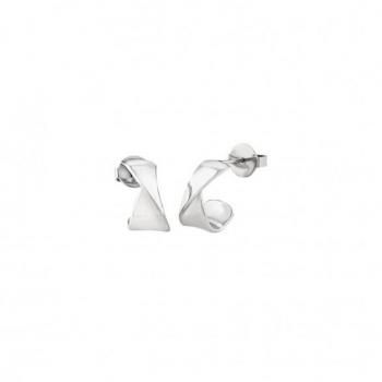 Pendientes de mujer BREIL Jewellery colección RETWIST en color plata, talla pequeña sin piedras - TJ3467