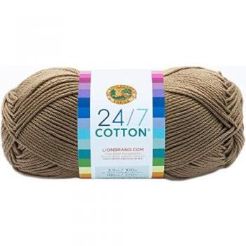 Lion Brand 24/7 Cotton Yarn-Taupe