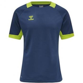 Camisola Hummel hmlLEAD - Maillot de manga corta, tejido ligero y transpirable, diseño moderno, logo de Hummel en el pecho, ideal para actividades deportivas y entrenamiento