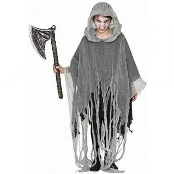 Fyasa 706436 Poncho Zombi Disfraz infantil para disfraz, multicolor, mediano