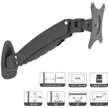 HFTEK HF18SB Soporte para Montaje en Pared supervisar el Apoyo Montaje de TV Wall Mount Bracket