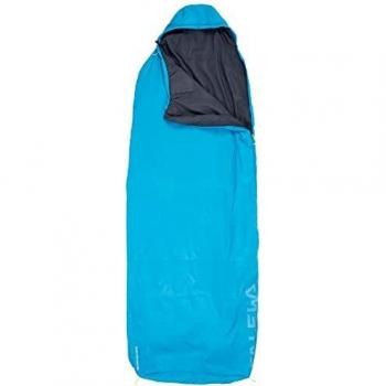 Saco de Dormir Salewa Micro II 650 Quattro Powerloft Azul Danubio con Cremallera Derecha