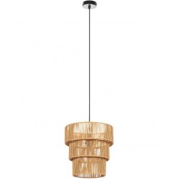Lámpara colgante Lindby Elvoria, tradicional, marrón, Ø 30 cm, E27, para salón y comedor