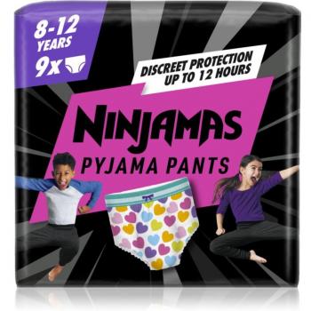 Pampers Ninjamas Nighttime Pyjama Pants for Girls 27-43 kg Hearts 9 Count