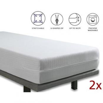Pack Funda de Colchón Elástica con Cremallera 90x190/200cm Velfont
