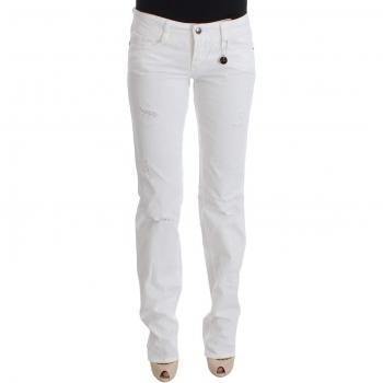 Costume National Women's Cotton Slim Fit Bootcut Jeans - W26 White