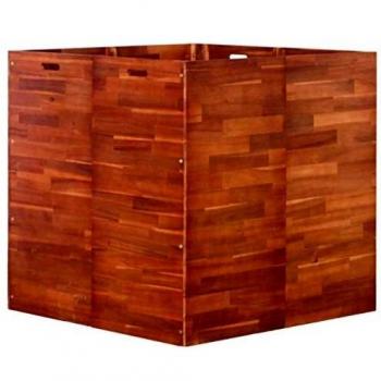 vidaXL Acacia Arriate Madera Cuadrado Jardín Patio Terraza 100x100x100 cm