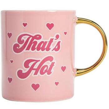 Taza de Café Cerámica Rosa That's Hot 450 ml - Elegante y No Apta para Microondas