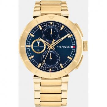 Reloj Tommy Hilfiger Lorenzo 1792118 Dorado con Correa de Acero Azul Multifunción