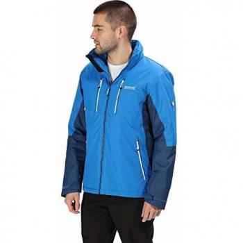 Regatta Fabens II - Chaqueta Impermeable y Transpirable con Capucha para Hombre, Hombre, Color Oxford Blue/Prussian, tamaño 3XL