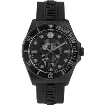 Philipp Plein The $kull Diver Watch, Black male, Silicone, Size: ONE SIZE