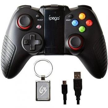 Gam3Gear Controlador del iPega PG-9067 Dark Knight inalámbrico Bluetooth para el iPhone del iPad iOS Samsung Huawei Android TV Box PC con llavero