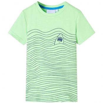 Camiseta infantil verde neón 140
