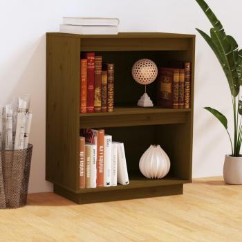 Mesa consola de madera maciza de pino marrón miel 60x34x75 cm, mueble de almacenaje para salón, armarios con puertas y cajón de madera, buffet moderno, armario auxiliar y de almacenamiento